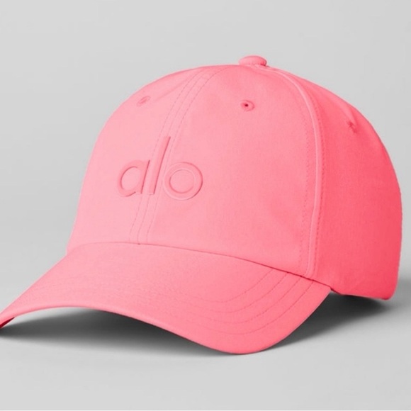 NWT Alo Yoga Performance Off-Duty Cap Neon Bubblegum Authentic - Picture 2 of 5